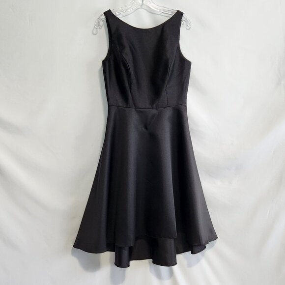 Alfred Sung Black High Low A-Line Formal Dress Size 10 - Picture 1 of 10